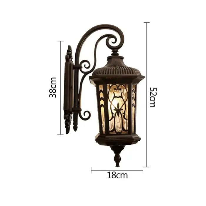 Appliques murales extérieures rétro Europe luxe Villa applique lampe étanche extérieur jardin éclair