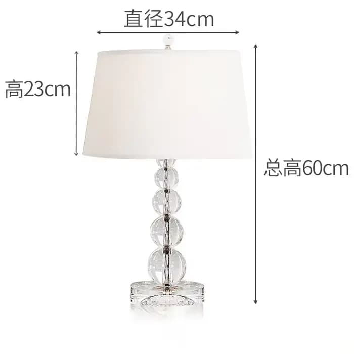 Lampe de sol en tissu de luxe américaine, lampe à boule de verre en cristal, lampe de salon créative