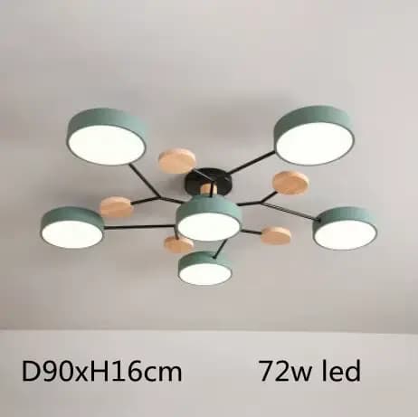 Lustre LED avec 3 couleurs différentes, adapté au salon, chambre à coucher, hôtel, appartement, bure