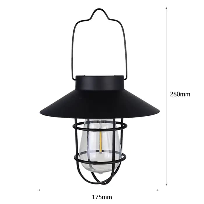 Lanterne solaire imperméable Vintage avec ampoule en tungstène, luminaire décoratif d'extérieur, idé