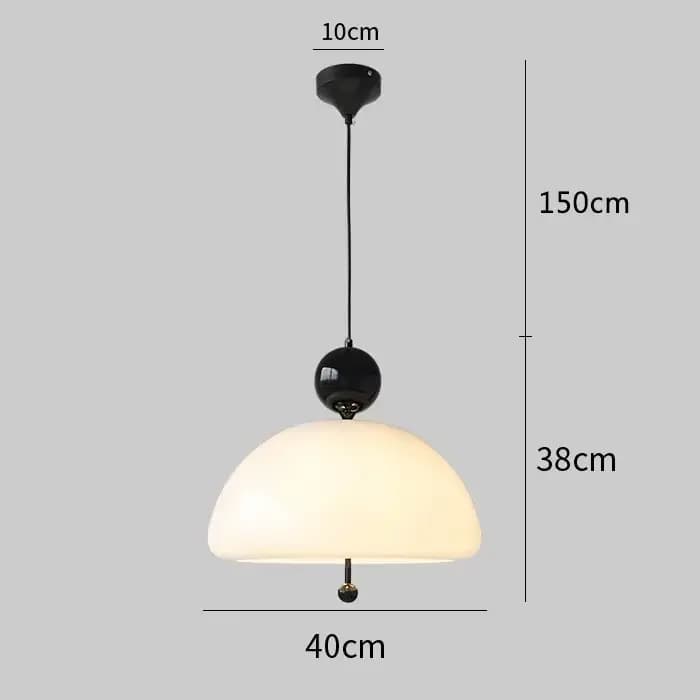 Facilement Kevin-Lampe Suspendue Médiévale Rétro, Luminaire Moderne Coloré, en Verre Crème, pour Sal