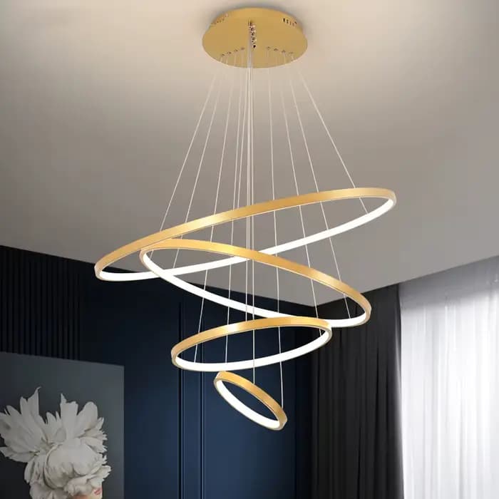 Moderne led salle à manger lustres simple anneau lustre salon chambre lumières maison éclairage inté
