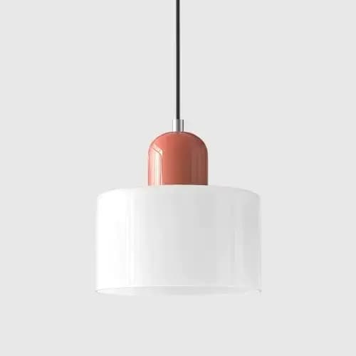 Lampes suspendues LED en verre rétro européen, lampe suspendue pour tête de lit de chambre à coucher