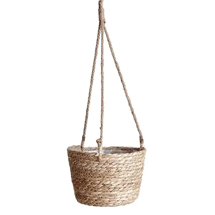 Jardinière suspendue en macramé, panier de rangement pour plantes, corde de Jute tissée, support de