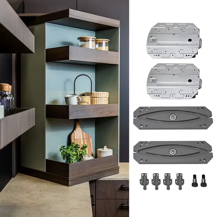 Îlot de cuisine avec salle de bain rotative à 180 degrés, unité réglable, bibliothèque, armoire d'an
