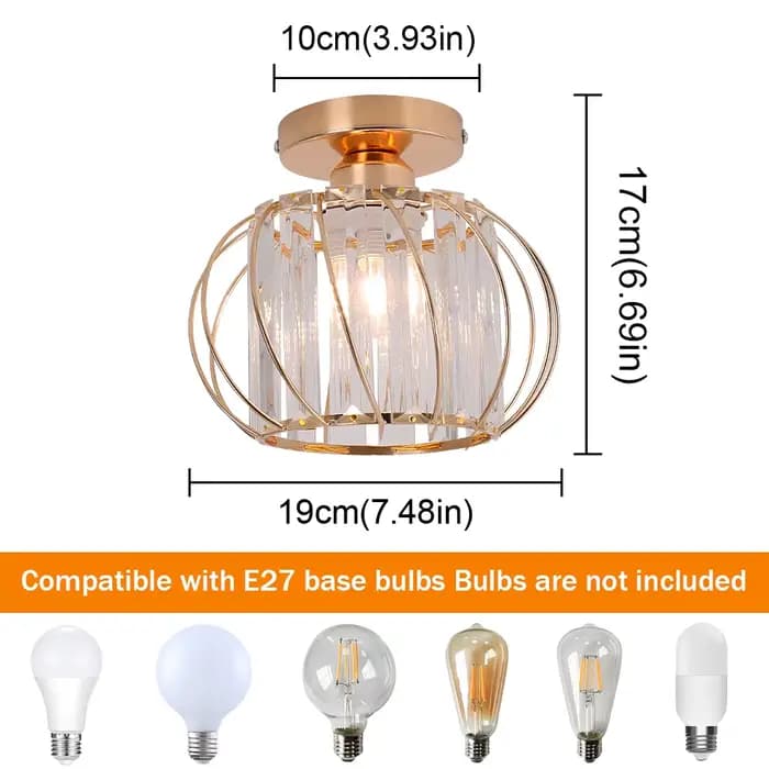 Plafonnier LED en Clip de Luxe, Luminaire Décoratif d'Nik, Idéal pour un Salon, une Salle à Manger,