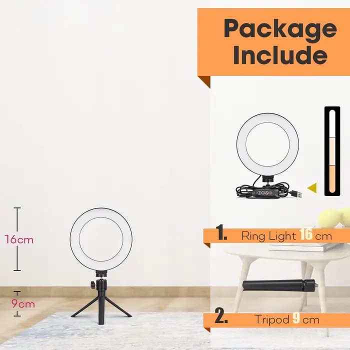 Trépied avec anneau lumineux LED pour téléphone, support d'appareil Photo, lumière de photographie p