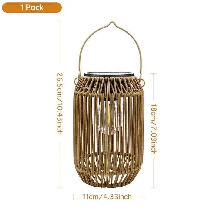 Lanterne solaire d'extérieur étanche, lanterne tissée suspendue, style Boho, décoration pour jardin