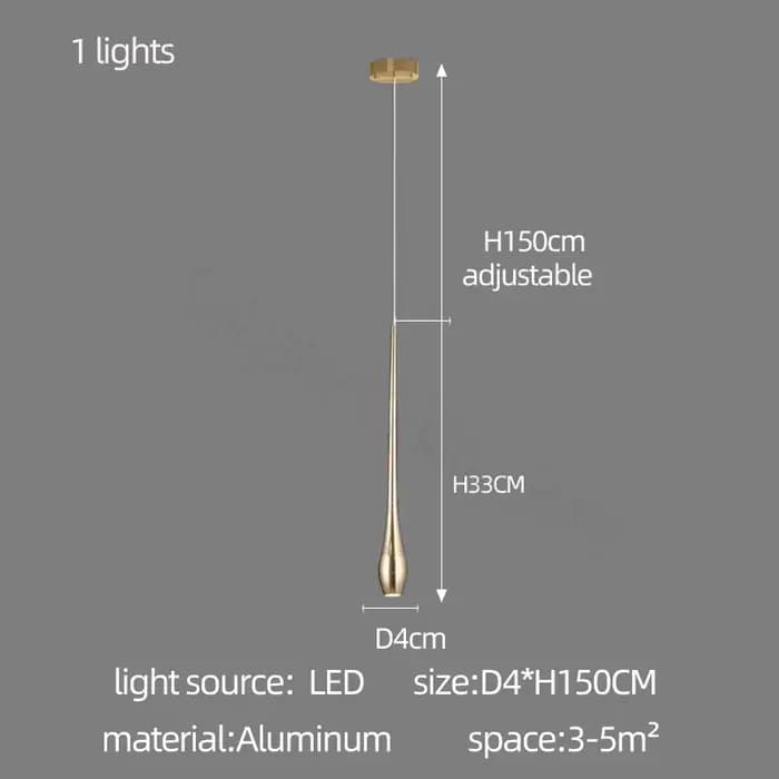 Lustre en or de luxe moderne éclairage Design minimal lampe de salon Restaurant cuisine Led escalier