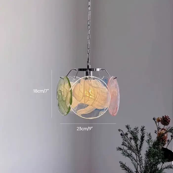 Lustre en verre coloré de Murano français, lampe suspendue de style médiéval italien pour table de c