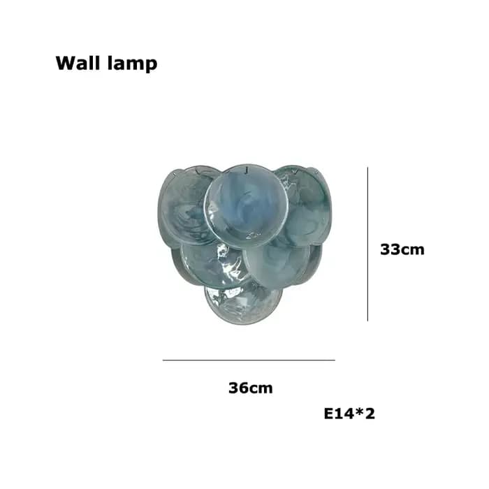 Lustre LED Dimmable 2026 en Verre Murano, Suspension Luminaire pour Hall d'entrée et Salle à Manger