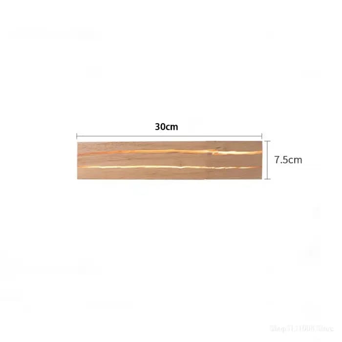 Applique Murale LED en Bois de Style Mars, Luminaire Décoratif d'Nik, Idéal pour une Chambre à Couch