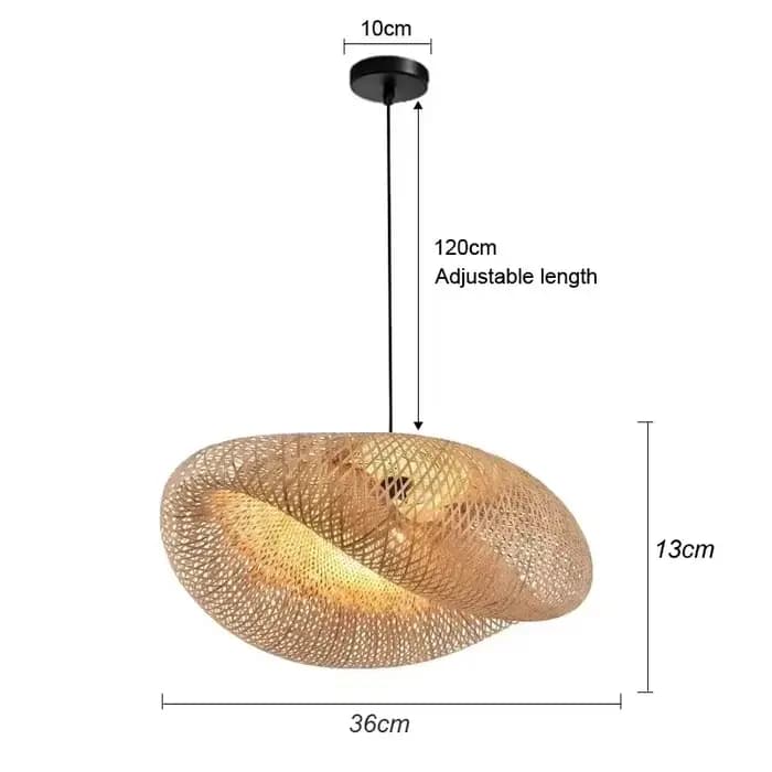 Nouvelles lampes suspendues en bambou plafonniers rotin osier Lustre tricoté à la main tressage susp