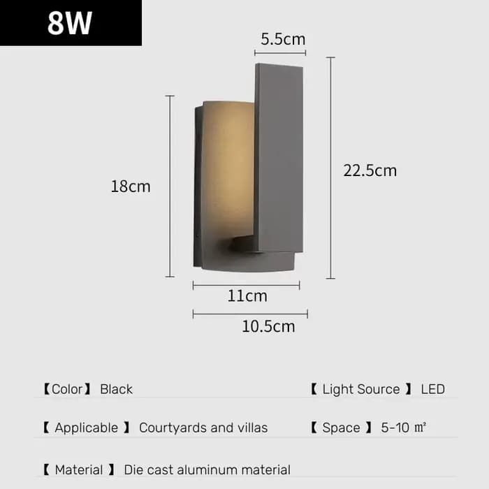 Applique extérieure étanche, balcon de villa LED, entrée, couloir, lampe de cour, éclairage extérieu