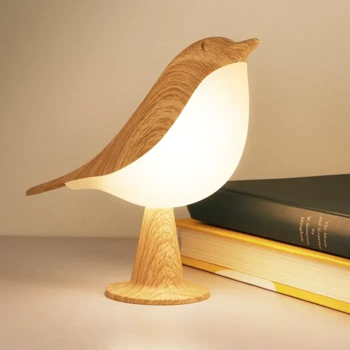 Lampe LED pour oiseaux à commande tactile, Art déco, 3 niveaux réglables, USB sans fil avec batterie