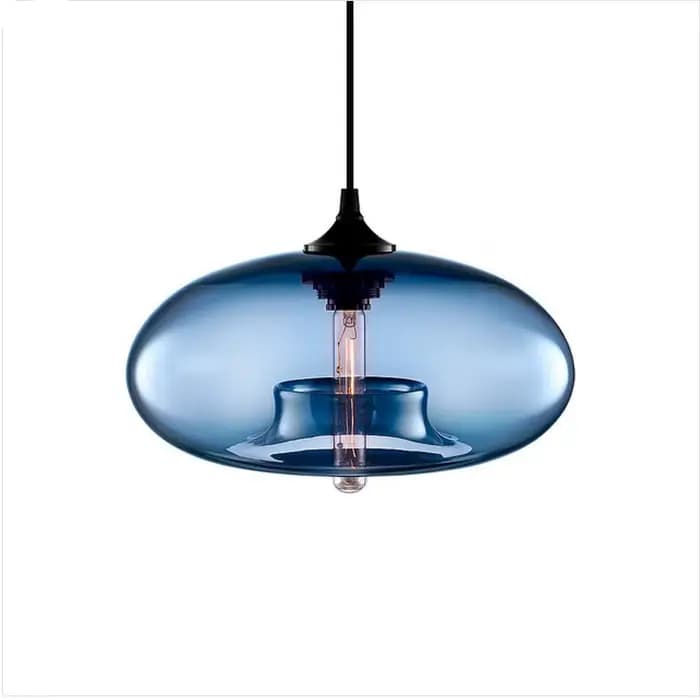 Lampe suspendue en verre au design nordique moderne, luminaire décoratif d'intérieur, idéal pour un