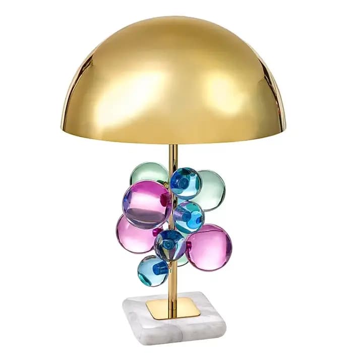 Lampadaire LED créatif nordique boule de verre colorée lampe champignon design italien décoration de