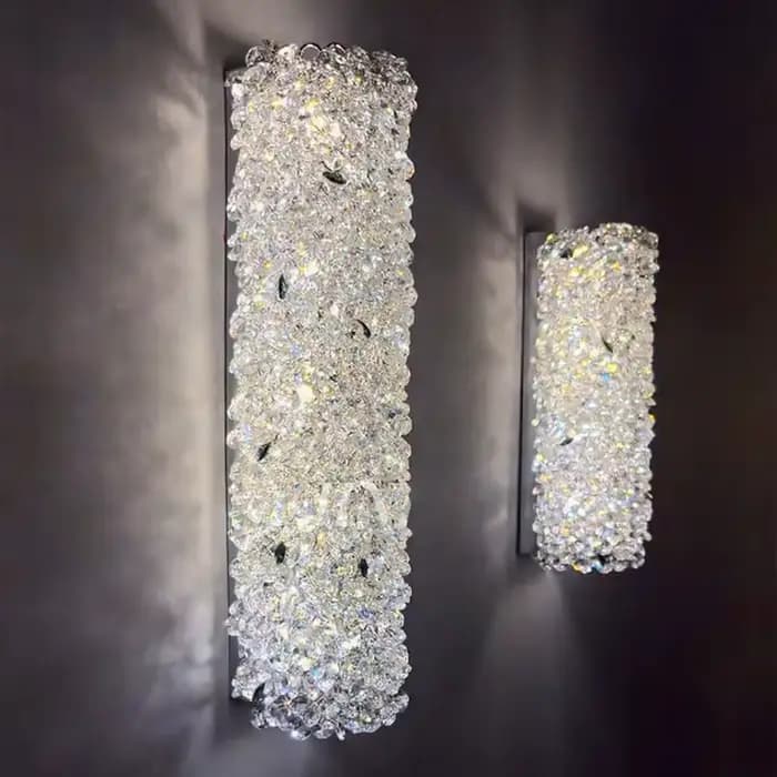 Applique murale en perles de cristal au Design moderne, pour chevet, salle de bains, couloir, allée,
