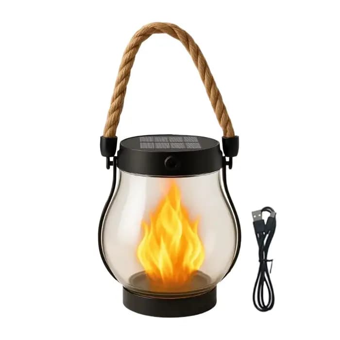 Lanternes solaires pour l'extérieur, lanternes à énergie solaire, résistantes à l'eau, design flamme