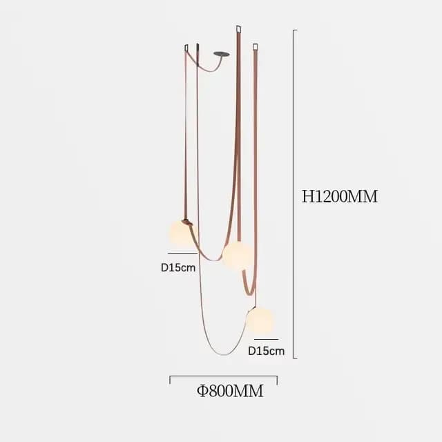 Luminaires suspendus de design italien, simples et créatifs, pour salle d'exposition, salon, escalie