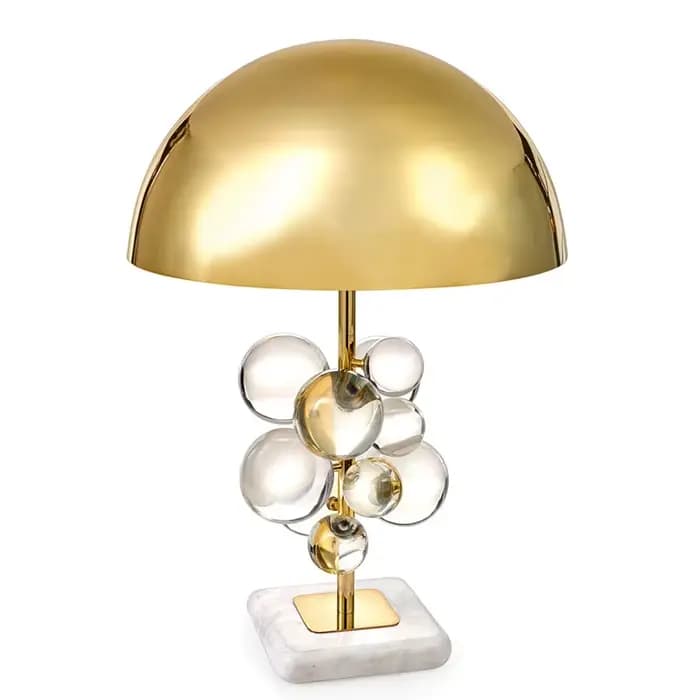 Globo-Lampe de Table Créative Manuelle en Forme de Champignon, Boule de Verre Colorée pour Salon, Ch