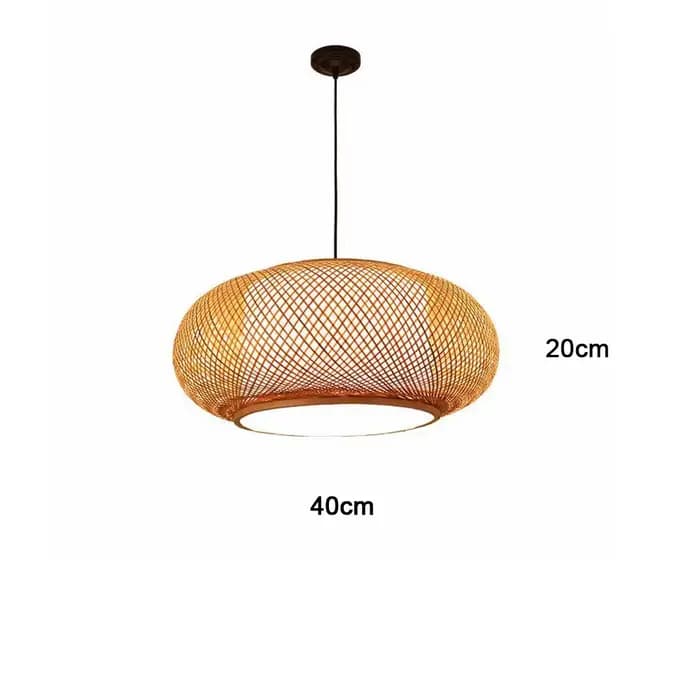 Suspension en bambou Vintage lustre fait à la main tissé éclairage suspendu pour cuisine île ferme s
