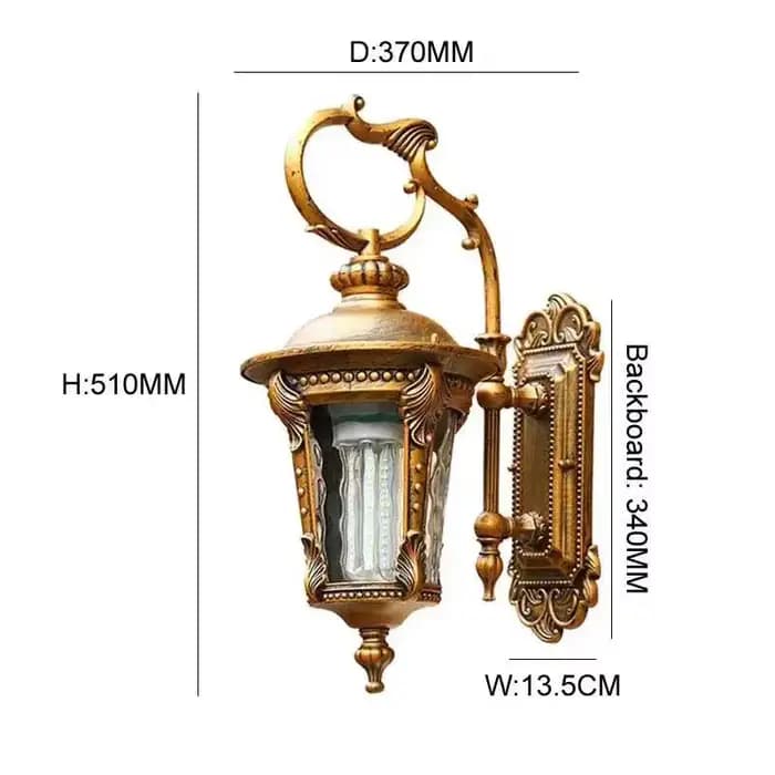Lampe murale extérieure LED étanche pour couloir, cour, balcon, style européen, villa, éclairage d'e