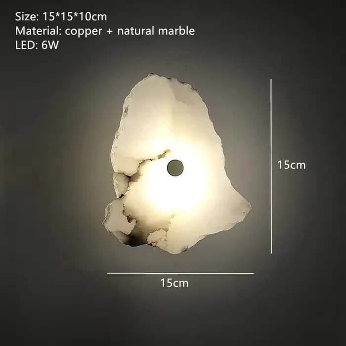 Moderne luxe marbre mur LED lumières nouveauté irrégulière pierre appliques chambre TV fond couloir