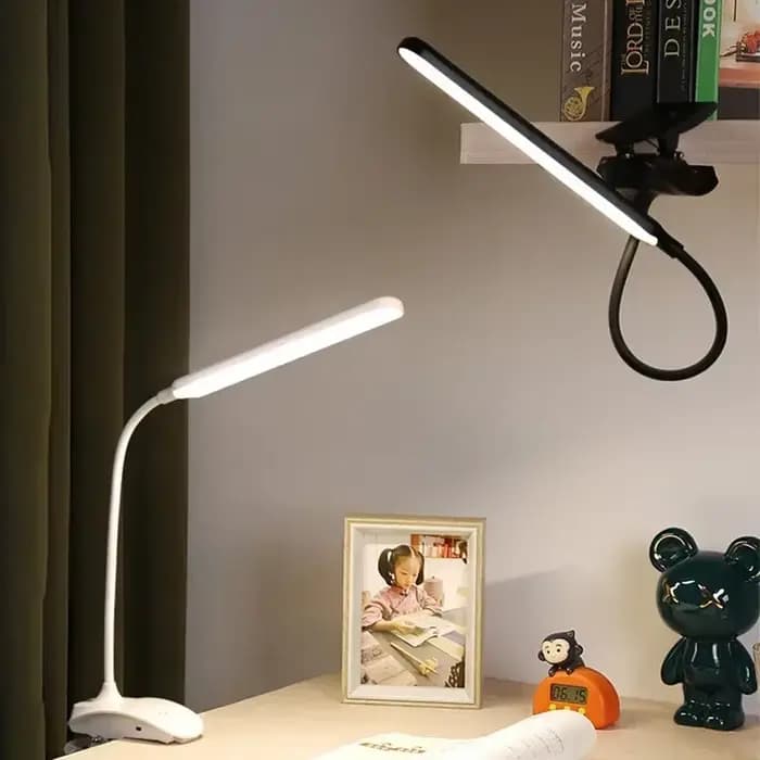 Lampe de lecture LED avec pince, 3 couleurs et 10 luminosité, lampe de bureau Flexible à col de cygne pour livre, veilleuse de lecture pour enfants
