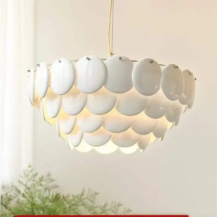 Lampe en céramique blanche au design danois moderne, lustre Pembridge, lumière qualifiée ale créative pour chambre à coucher, salon, décoration d'intérieur, lampe de salle à manger