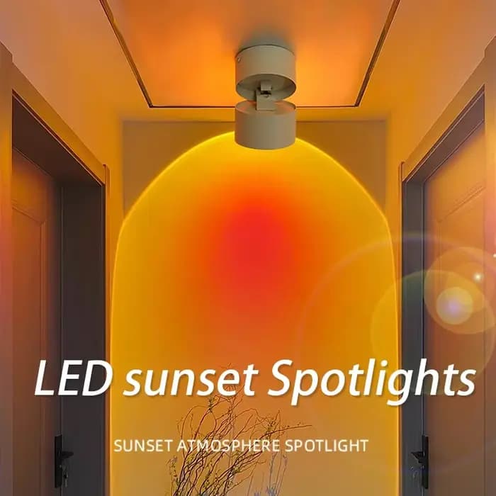 Downlight Led coucher de soleil lampe de Projection 110V- 220V COB encastré projecteur chambre décor à la maison Surface plafond vers le bas lumière Led Spot