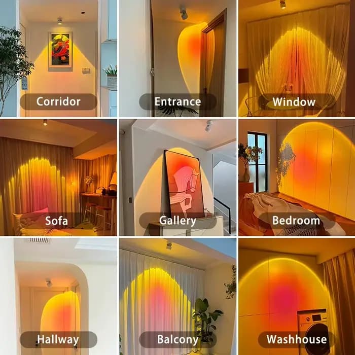 Downlight Led coucher de soleil lampe de Projection 110V- 220V COB encastré projecteur chambre décor à la maison Surface plafond vers le bas lumière Led Spot