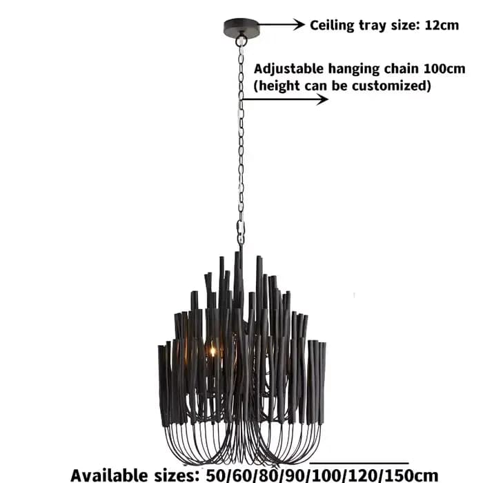 Boho Lustre Moderne De Luxe Blanc Noir Lampe En Bois Salon Lustre Lumière Restaurants Chambre Duplex Villa Loft Lampe
