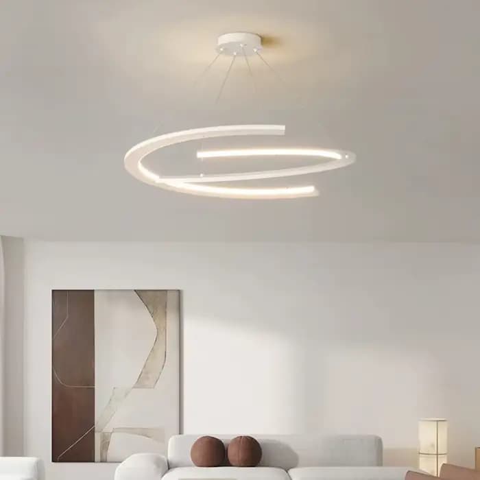 Lustre moderne pour salon atmosphère minimaliste lampe principale lumière de luxe nordique Simple Restaurant plafonnier suspension