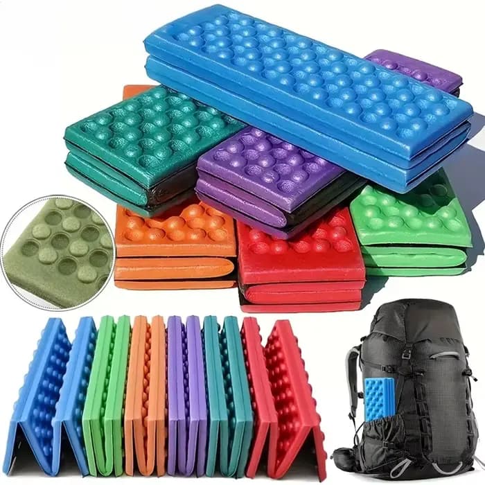 Tapis de Massage en nid d'abeille, coussin XPE à 6 plis, randonnée en plein air, Camping, parc d'entraînement, oreiller pliable, pique-nique assis, coussin résistant à l'humidité