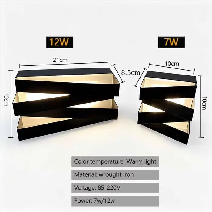    1PC 2 pièces appliques extérieures moderne LED 7W 12W applique villa jardin porche balcon Garage décoration intérieure éclairage