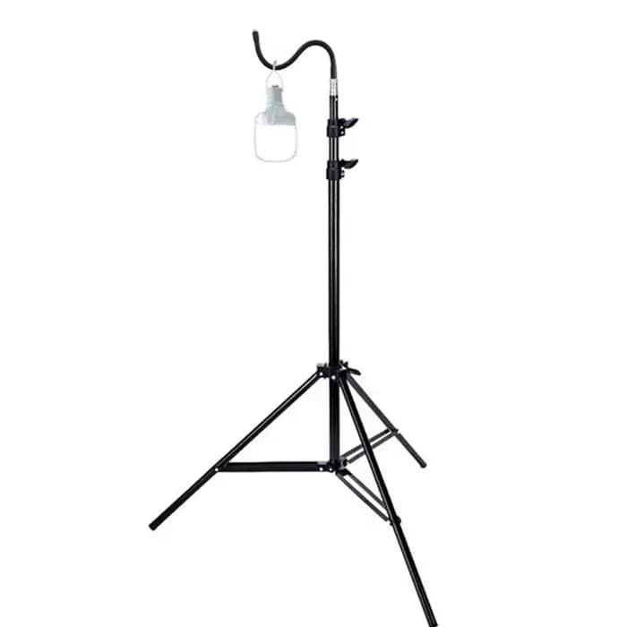 Trépied pliable et télescopique de 2m, support léger réglable pour lampe de camping, accessoires de camping