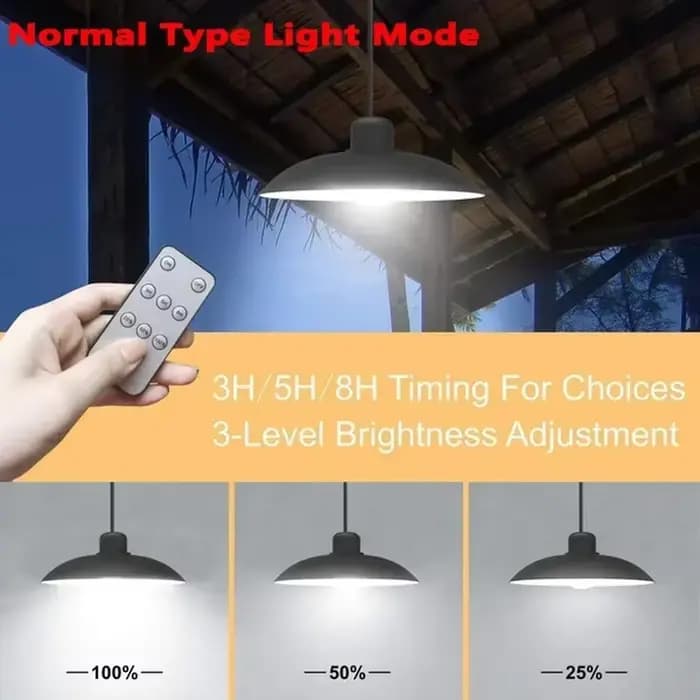 Lustre solaire extérieur, lampe LED étanche, suspension à Double tête, décorations avec télécommande pour hangar intérieur, grange Roo