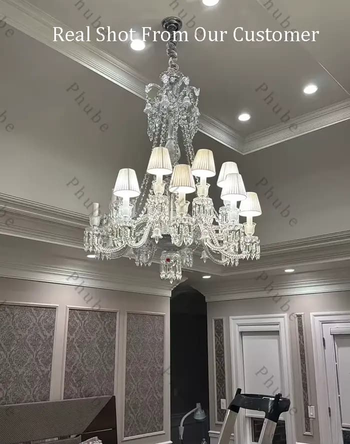 Lustre en cristal de luxe à 18 lumières pour Villa salon lampe suspendue moderne pour Restaurant chambre grand escalier suspension
