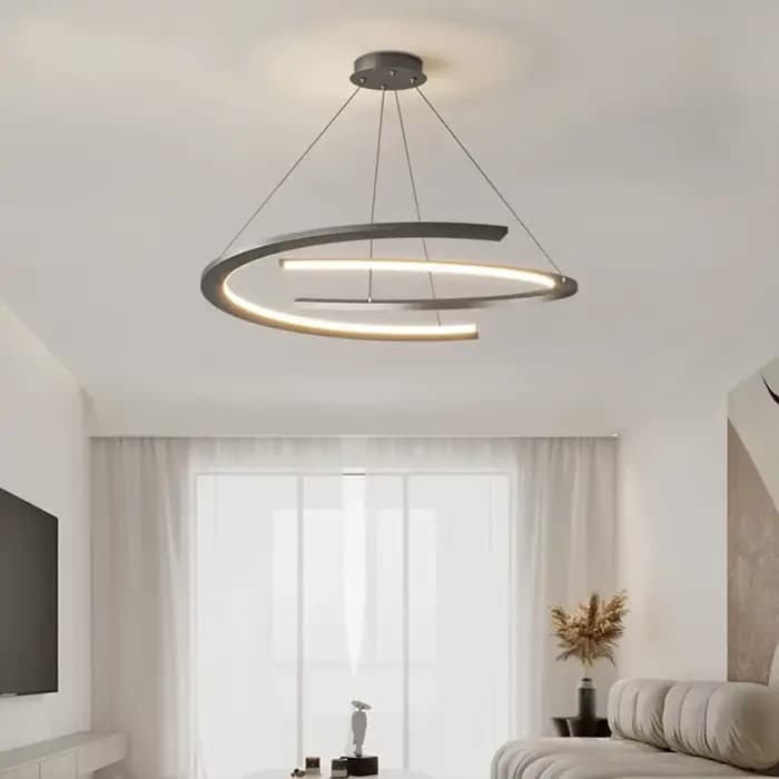 Lustre moderne pour salon atmosphère minimaliste lampe principale lumière de luxe nordique Simple Restaurant plafonnier suspension