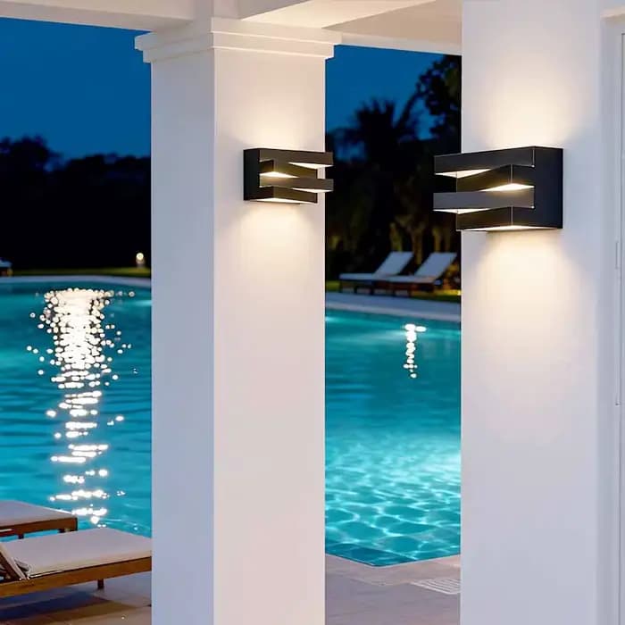    1PC 2 pièces appliques extérieures moderne LED 7W 12W applique villa jardin porche balcon Garage décoration intérieure éclairage