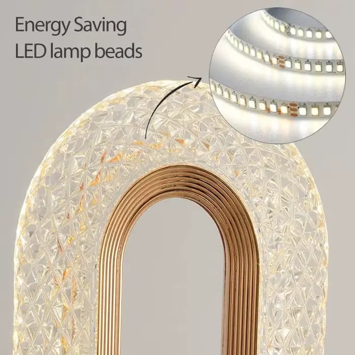 Lampe de Table ovale de luxe moderne, Rechargeable par USB, en cristal, pour salon, chambre à coucher, chevet, décoration créative, veilleuse d'ambiance