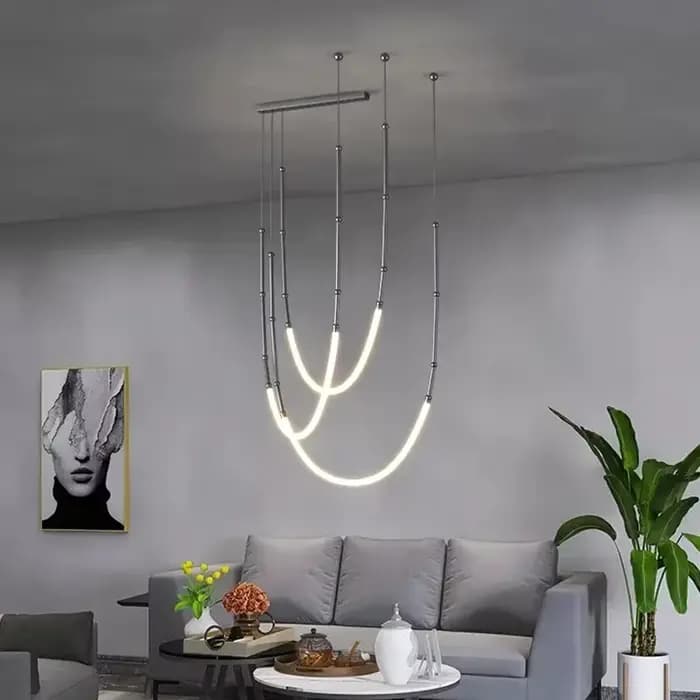 Lampe LED suspendue au design nordique moderne, luminaire décoratif d'intérieur, idéal pour une salle à manger ou un salon