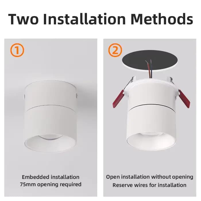 Downlight Led coucher de soleil lampe de Projection 110V- 220V COB encastré projecteur chambre décor à la maison Surface plafond vers le bas lumière Led Spot