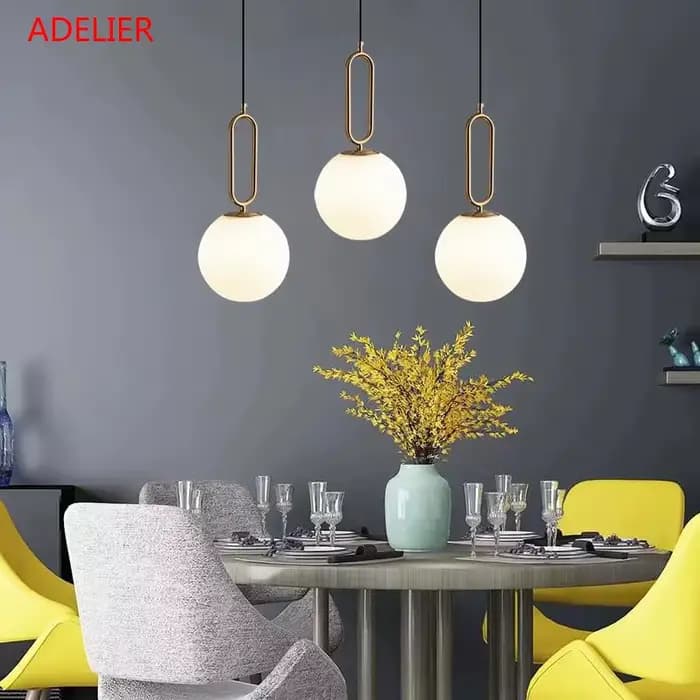 Lampes suspendues en verre et laiton ADELIER, style moderne, pour restaurant, salon, chambre à coucher, intérieur