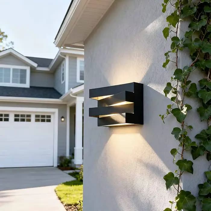    1PC 2 pièces appliques extérieures moderne LED 7W 12W applique villa jardin porche balcon Garage décoration intérieure éclairage