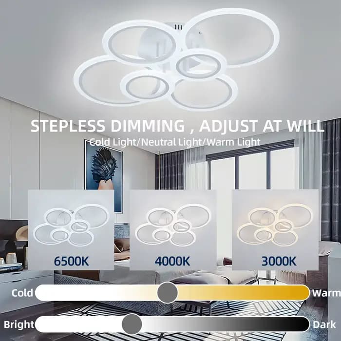Lustre LED moderne éclairage à la maison anneau plafonnier lustre salon chambre éclairage lustre plafond suspension lampe