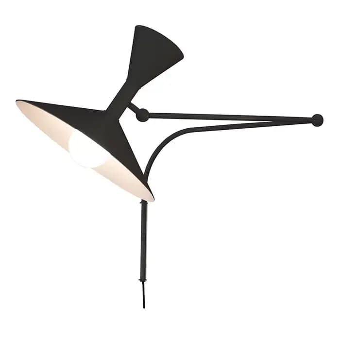 Applique Murale Industrielle Rotative à Bras Long, Design de Styliste, pour Salon, Chambre à Coucher, Salle d'Étude, Trompent de cimetière