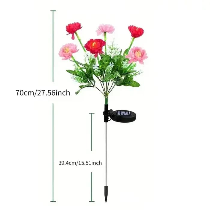 Lampes solaires d'extérieur, lampe solaire de jardin, lampe de pelouse en forme de fleur de lotus des neiges, pour cour, patio, fête, mariage, décoration de Noël