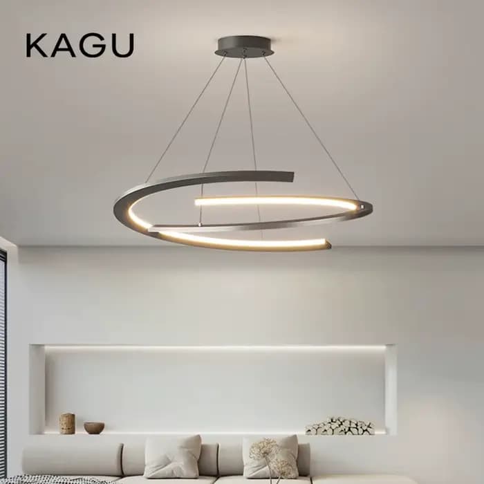 Lustre moderne pour salon atmosphère minimaliste lampe principale lumière de luxe nordique Simple Restaurant plafonnier suspension